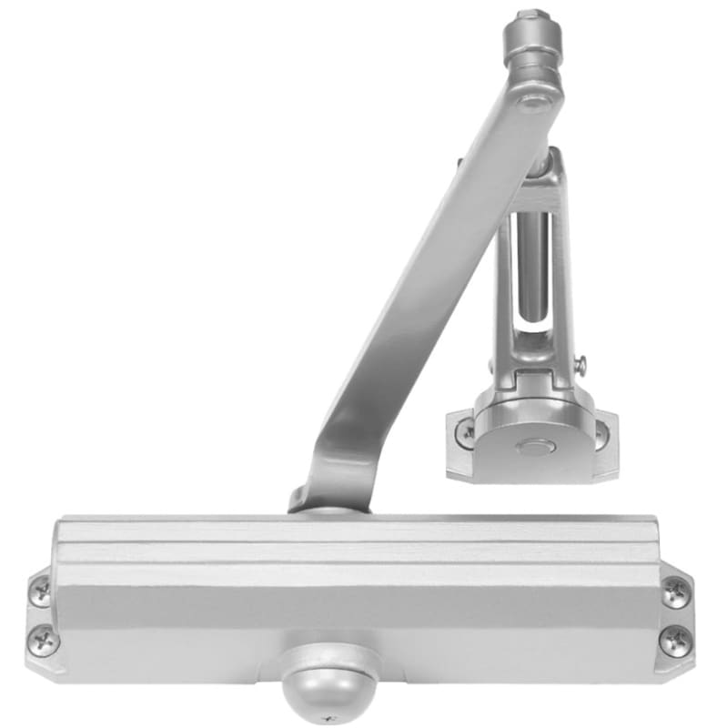 Norton 9-1/16 Inch x 3/4 Inch Commercial Door Closer with Hold Open Arm, Aluminum Colored Finish