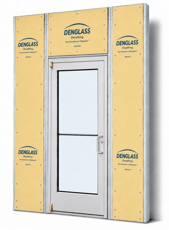 Medium Stile Commercial Aluminum Storefront Door and Frame, Moderate to Heavy Traffic, Exterior Steel Stud Wall, 36" x 80" Right Hand, 1" Low-E Glass, Clear Anodized