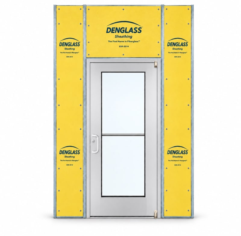 Wide Stile Commercial Aluminum Storefront Door and Frame, High Traffic & Abuse, Exterior Steel Stud Wall, 42" x 80" Left Hand, 1" Low-E Glass, Clear Anodized