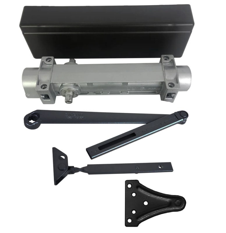Sargent Commercial Door Closer, 9 Inch x 2.5 Inch Mounting Holes, Adjustable Size 1-6, Standard Arm, Dark Bronze Finish