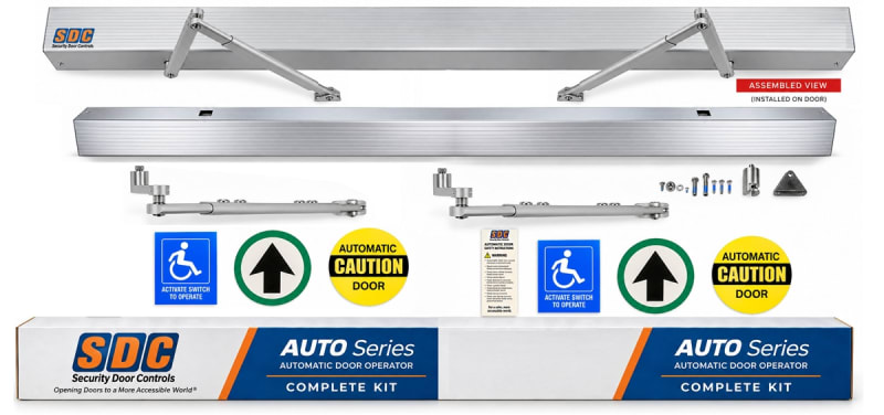 SDC AUTO Series Double Door Automatic Opener â€“ Architectural ADA Low Energy Swing Door Operator â€“ Dual