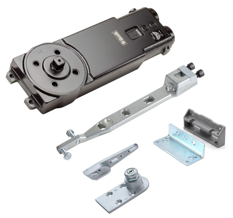Hardware Adjustable Spring Size Concealed Closer Kit With Closer Body, Top Arm, and Bottom Pivot (Specify Options) Hardware Adjustable Spring Size Concealed Closer Kit With Closer Body, Top Arm, and Bottom Pivot (Specify Options)