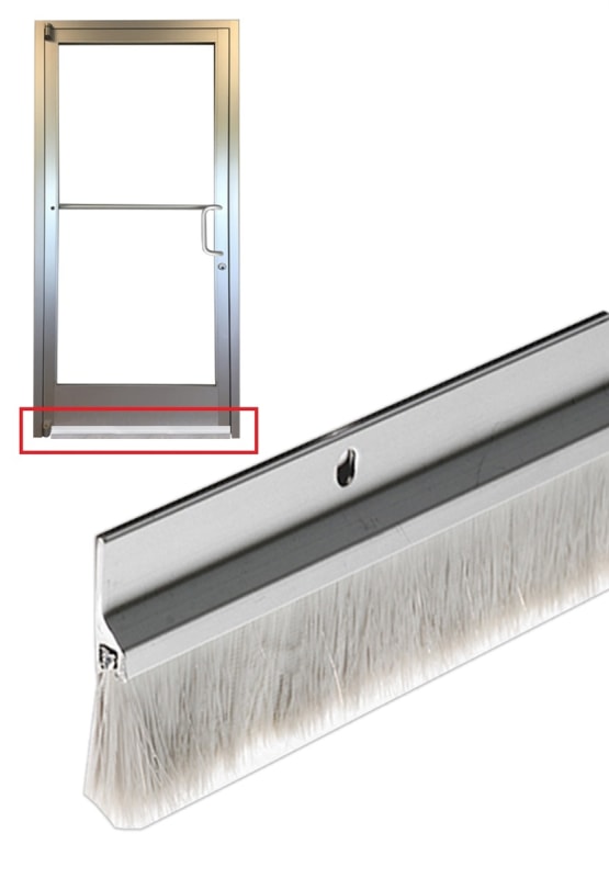 Storefront Pro Hardware 1 Inch Bottom Brush Sweep For 48 Inch Wide Storefront Door