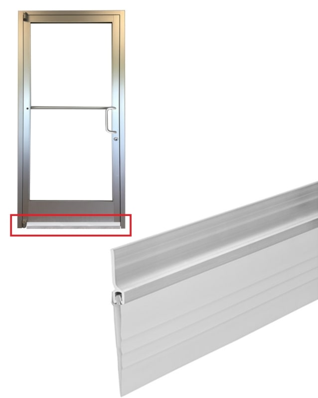 Storefront Pro Hardware 1-9/16 Inch Bottom Vinyl Sweep For 36 Inch Wide Storefront Door