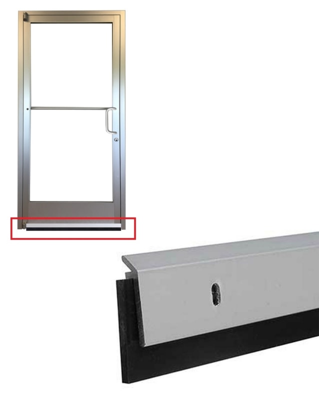 Storefront Pro Hardware 7/16 Inch Bottom Neoprene Sweep For 36 Inch