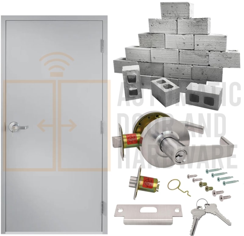 Steelworx (3070) 36 in. x 84 in. Right Hand Reverse Architectural Industrial Steel Door, 18 Gauge Cold Rolled Steel, 5-3/4 in. Jamb Depth Concrete Block or Brick Wall Frame, Hinges, and Lever Handle (5 Day Production Time) Steelworx (3070) 36 in. x 84 in. Right Hand Reverse Architectural Industrial Steel Door, 18 Gauge Cold Rolled Steel, 5-3/4 in. Jamb Depth Concrete Block or Brick Wall Frame, Hinges, and Lever Handle (5 Day Production Time)