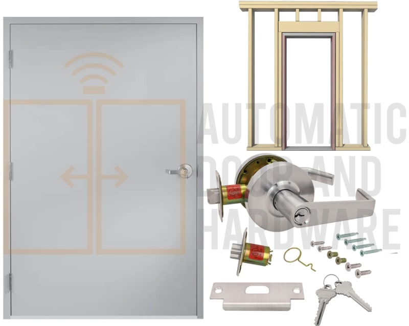 Steelworx (4070) 48 in. x 84 in. Left Hand Reverse Architectural