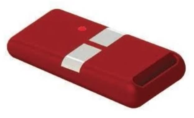 Trine 018-4-Red - Wireless Transmitter - Two Button Transmitter, Red Color, LED Indicates Operation, A-23 Battery Included, Must be used with the 017TDC-4 Controller Trine 018-4-Red - Wireless Transmitter - Two Button Transmitter, Red Color, LED Indicates Operation, A-23 Battery Included, Must be used with the 017TDC-4 Controller