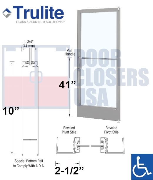 Trulite Series 200 ADA Storefront Door - 36" x 84" - Door Only