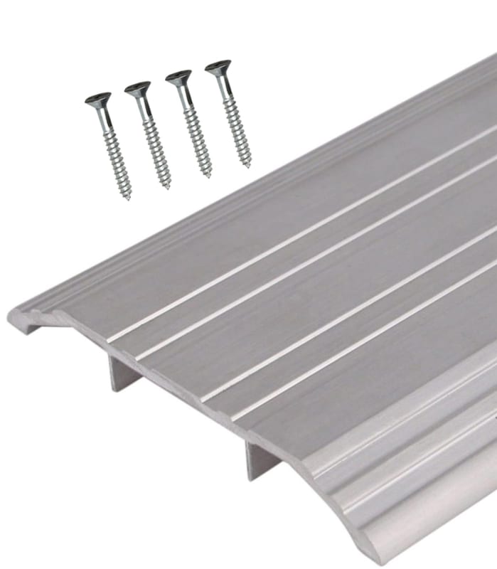 Tubelite 4 in. Wide x 1/2 in. Tall x 42 in. Length Commercial Storefront Door Bottom Threshold, Aluminum Finish