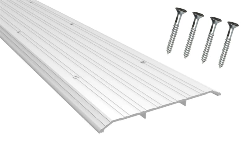 Tubelite 8 in. Wide x 1/2 in. Tall x 36 in. Length Commercial Storefront Door Bottom Threshold, Aluminum Finish