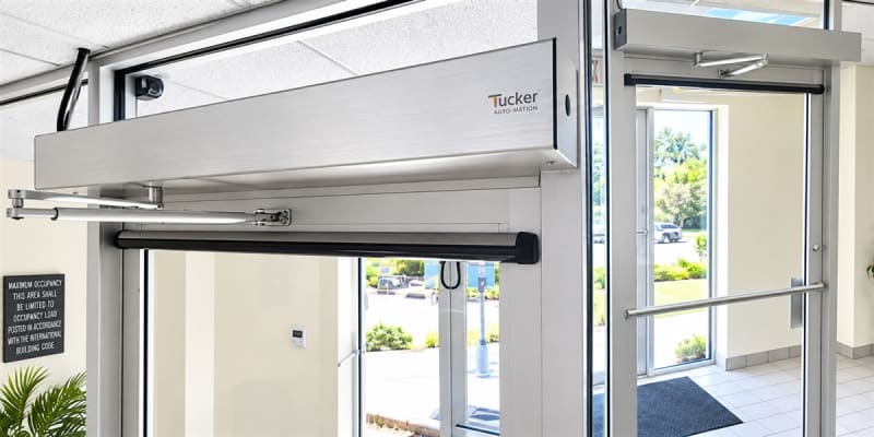 Tucker Auto-Mation SW10/19 Automatic Door Opener â€“ Commercial ADA Low Energy Swing Door Operator â€“ Single Door