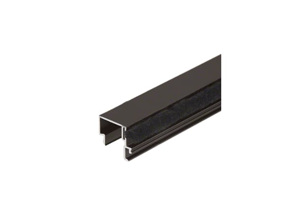 US Aluminum Frame Stop for Center Hung Doors, 96" Length, Dark Bronze Anodized Finish