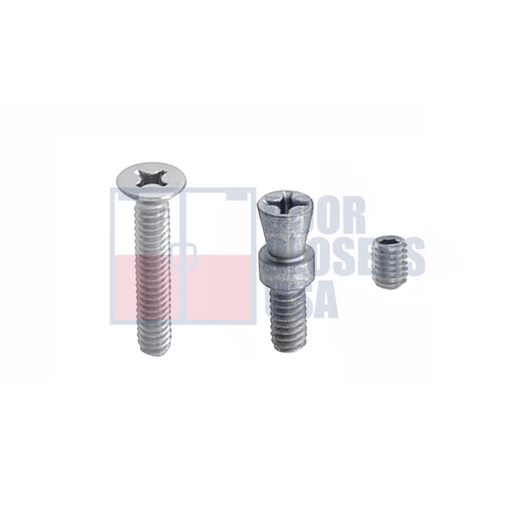 United States Aluminum 1/4-20 Push Bar Mounting Hardware Set, Aluminum Finish