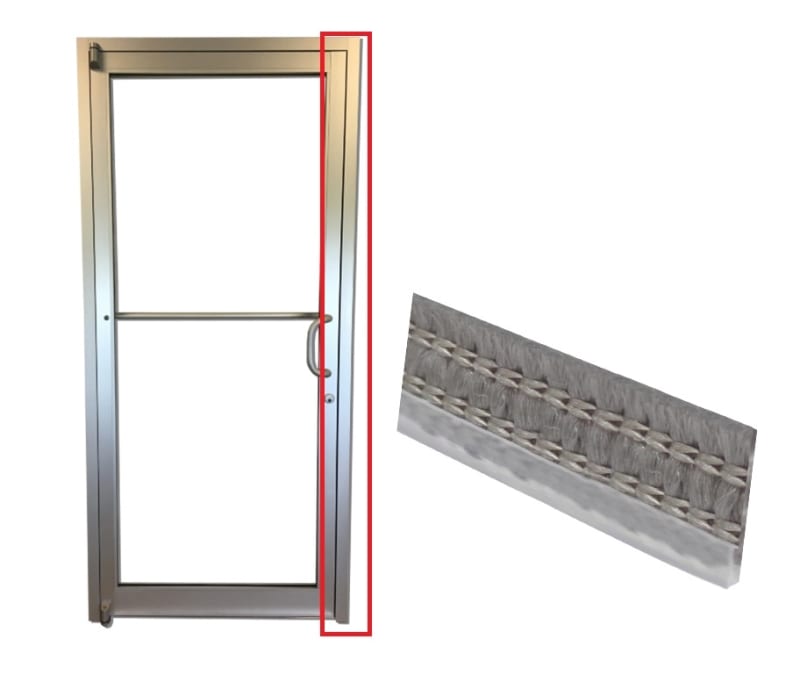Vistawall Gray Weatherstripping, 96 Inch Length For Vistawall