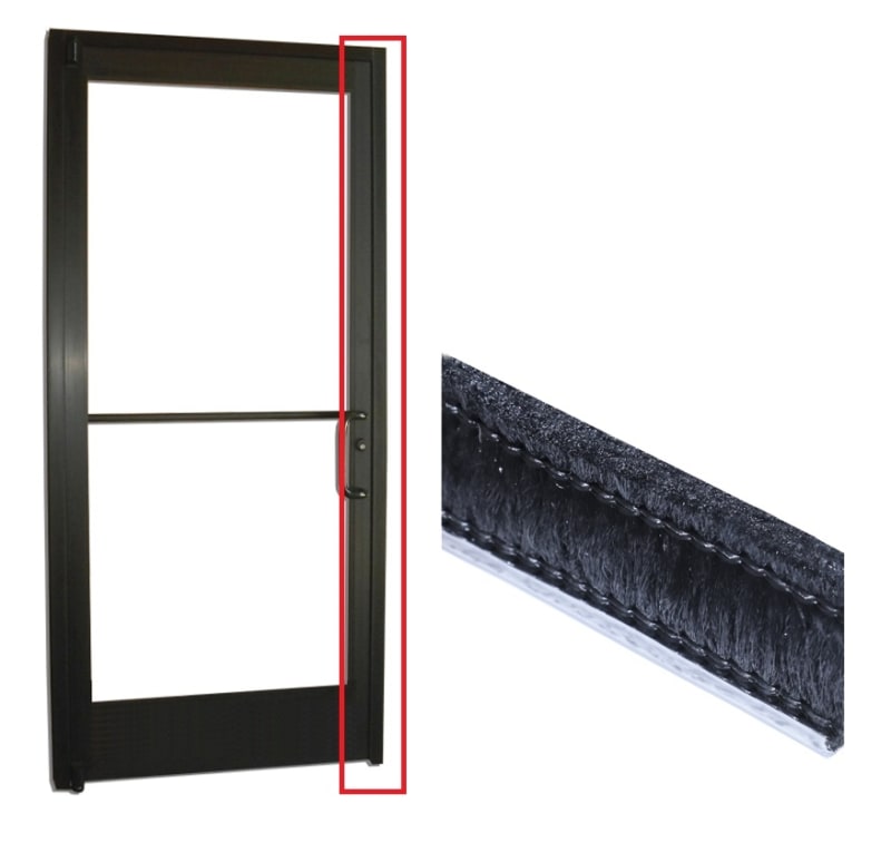 Vistawall Black Weatherstripping, 96 Inch Length For Vistawall Commercial Glass Storefront Doors