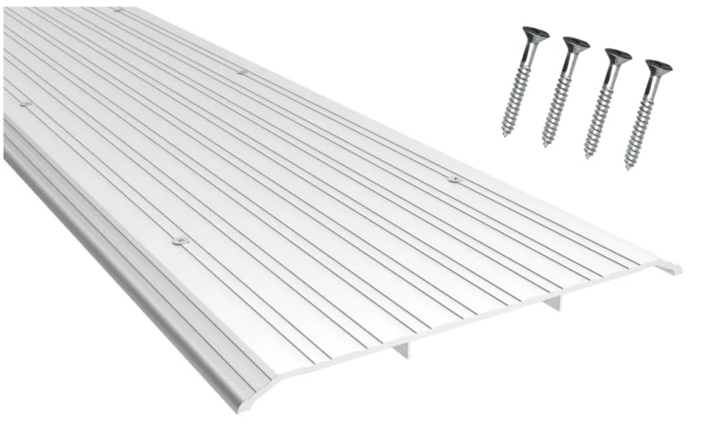 Vistawall 10 in. Wide x 1/2 in. Tall x 36 in. Length Commercial Storefront Door Bottom Threshold, Aluminum Finish