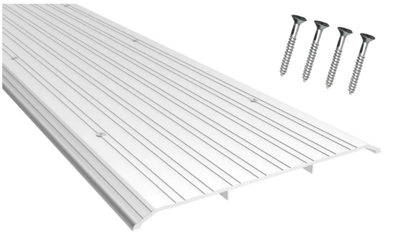 Vistawall 10 in. Wide x 1/2 in. Tall x 48 in. Length Commercial Storefront Door Bottom Threshold, Aluminum Finish