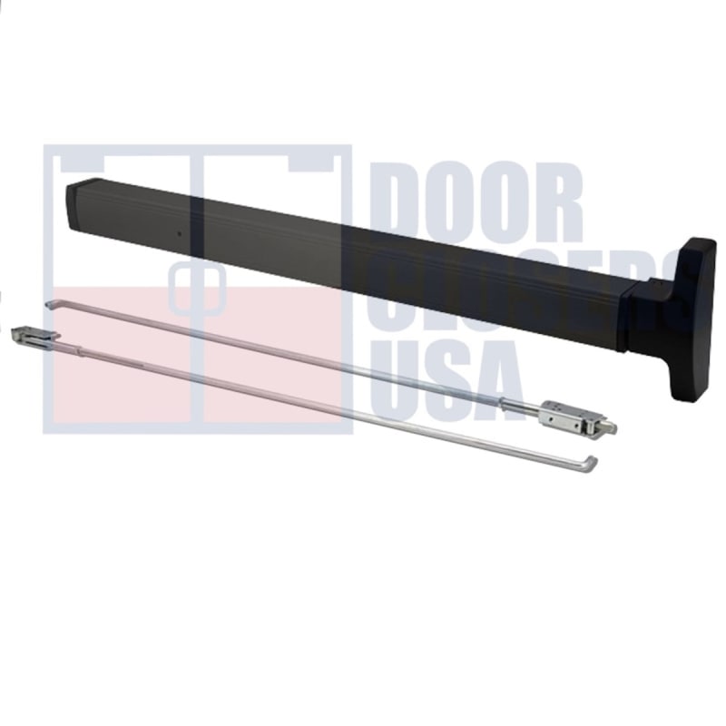 Vistawall 6-5/8 in. Concealed Vertical Rod Panic Bar, For 42 in. Wide x 84 in. Tall Door, Dark Bronze Finish Vistawall 6-5/8 in. Concealed Vertical Rod Panic Bar, For 42 in. Wide x 84 in. Tall Door, Dark Bronze Finish