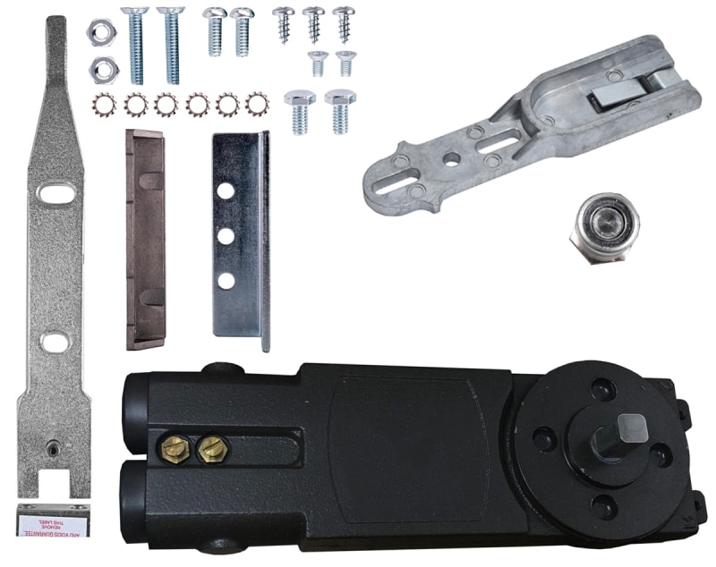 Vistawall OHCC Concealed Closer End Load Kit 4, With Center Hung End Load Arm and Threshold Pivot (1 in. Door Rail Depth)