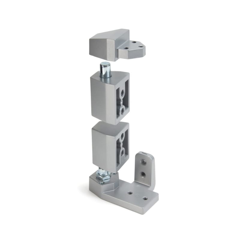 Vistawall Commercial Glass Door Right Hand Pivot Hinge Kit, 3/4 in. Offset, 1/8 in. Recessed Door Application, Aluminum Finish