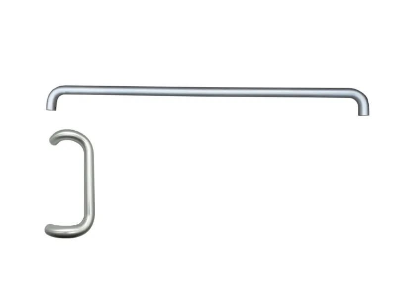 Vistawall Commercial Door 8-1/2 in. Pull Handle and 33 in. Push Bar Set, Aluminum Finish