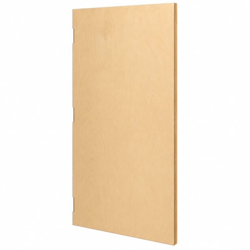 41-25/32" x 79-1/8" Commercial Wood Replacement Door - Unfinished Birch, Hinge Prep Only For Rim Panic Bar Exit Only - No Outside Trim