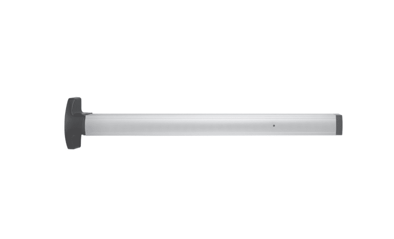 YKK Concealed Vertical Rod Panic Exit Device In Clear Anodized Finish, For 48 Inch Commercial Glass Door YKK Concealed Vertical Rod Panic Exit Device In Clear Anodized Finish, For 48 Inch Commercial Glass Door