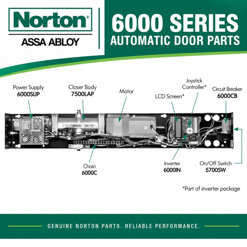 Norton 6000 Series Automatic Swing Door Parts