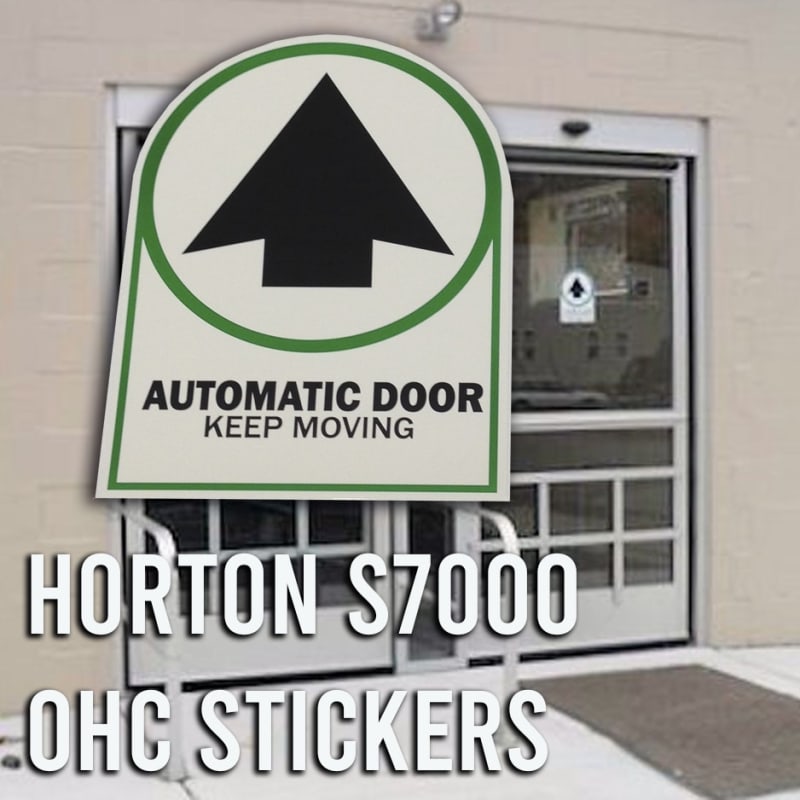 Horton EasyAccess S7000 Overhead Concealed ANSI Safety Stickers
