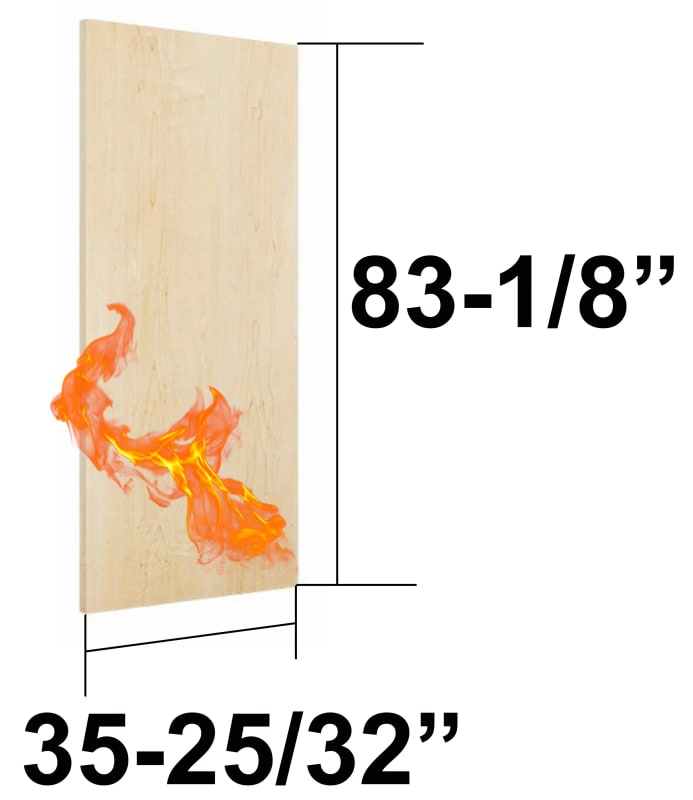 35-25/32 in. x 83-1/8 in. (3070) 90 Minute Fire Rated Door Slabs