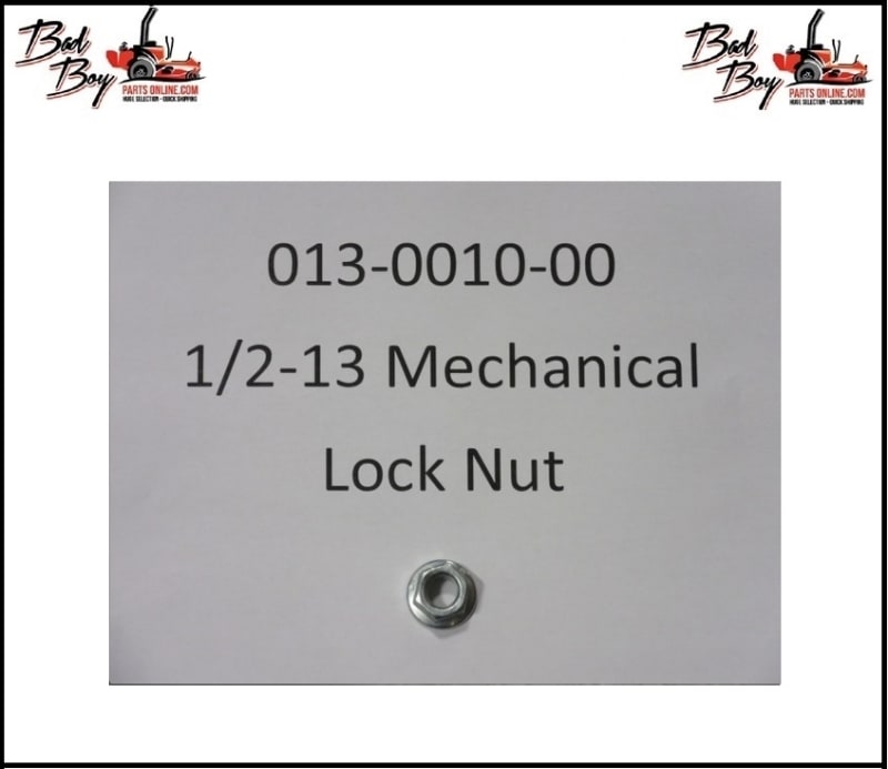 1/2-13 Mechanical Lock Nut Grade F - Bad Boy Part# 013-0010-00