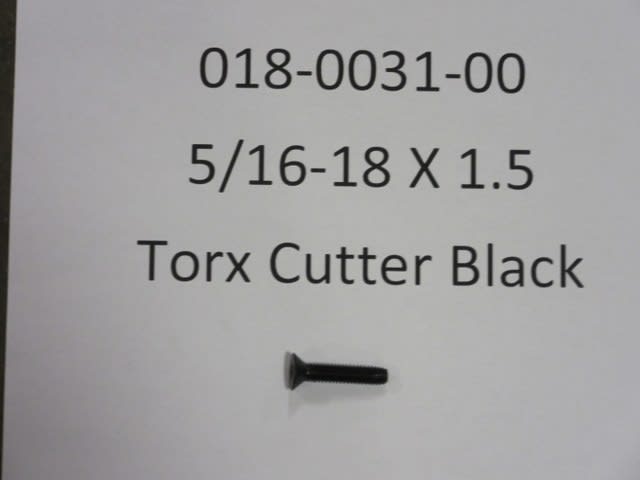 5/16-18 x 1.5" Torx Cutter - Blk - Bad Boy Part# 018-0031-00