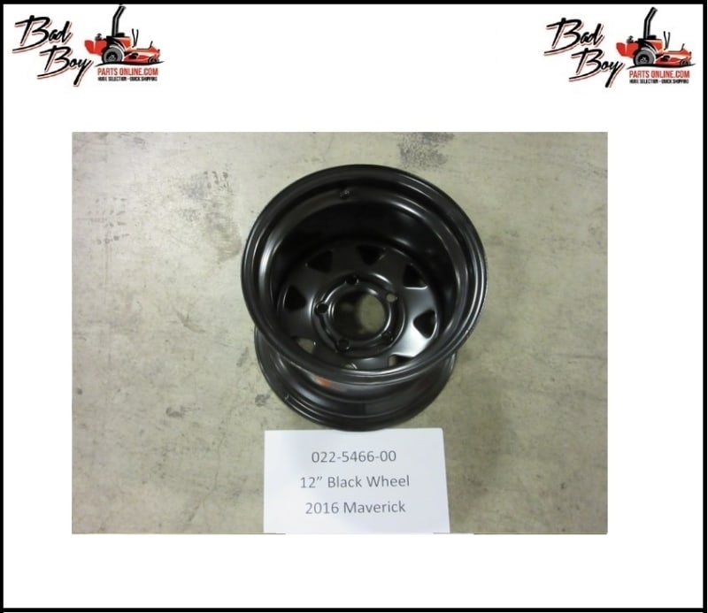 12" Black Wheel - Bad Boy Part# 022-5466-00