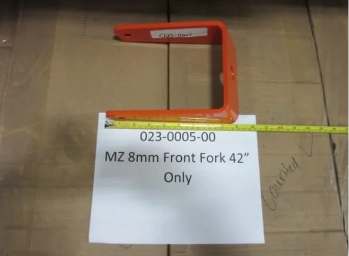 MZ 8mm Front Fork  42" Deck ONLY Bad Boy Part# 023-0005-00