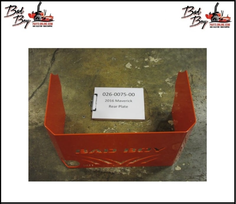 Rear Plate for 2016 Maverick - Bad Boy Part# 026-0075-00