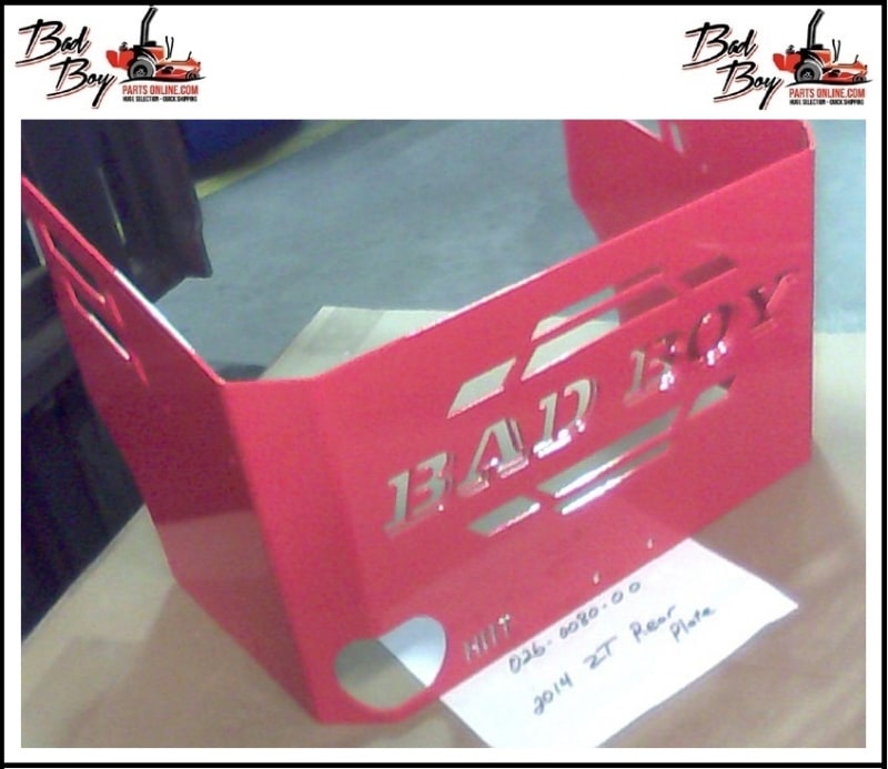 2014 ZT Rear Plate - Bad Boy Part# 026-0080-00