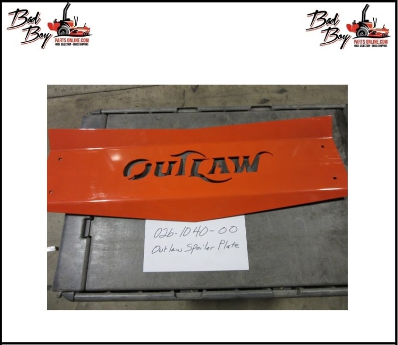 Outlaw Spoiler Plate  - Bad Boy Part # 026-1040-00