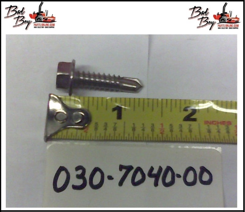 1/4 x 1 Hex Head Tek Screw - Bad Boy Part # 030-7040-00