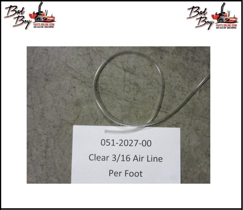 Clear 3/16" Magnum Air Line - Bad Boy Part# 051-2027-00