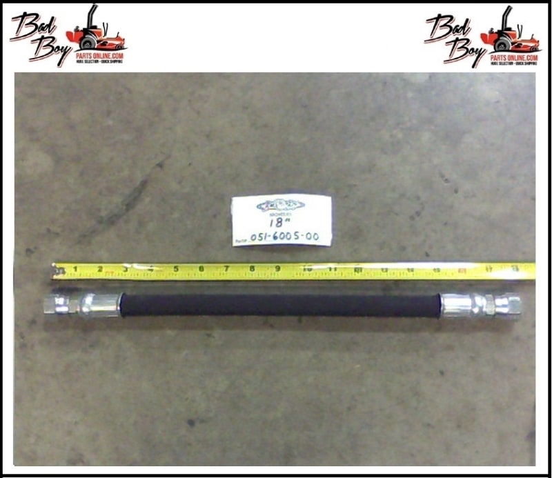 18" Hydraulic Hose Only - Bad By Part# 051-6005-00