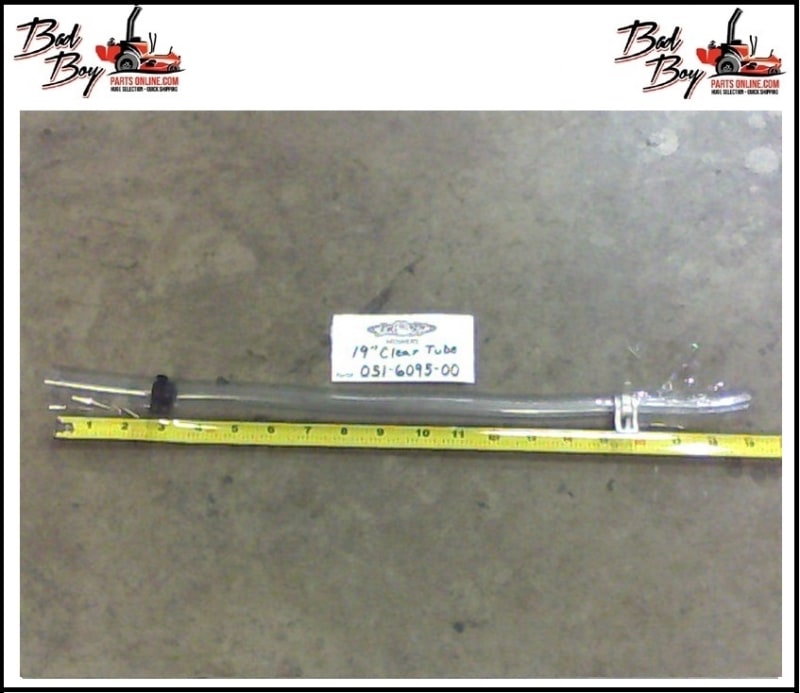 Clear Tubing Assembly 19 inch - Bad Boy Part # 051-6095-00