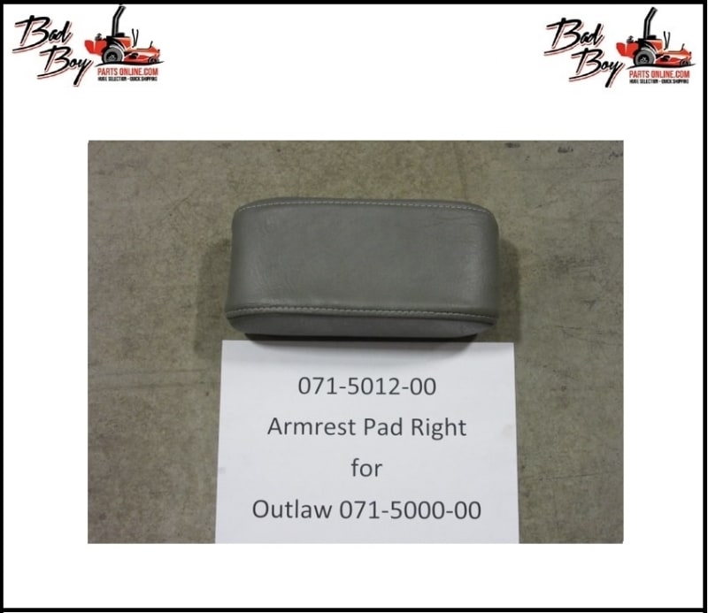 Armrest Pad Right for Outlaw - Bad Boy Part# 071-5012-00