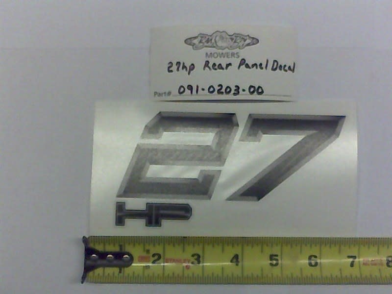 Magnum 27hp Decal-Rear Panel - Bad Boy Part # 091-0203-00