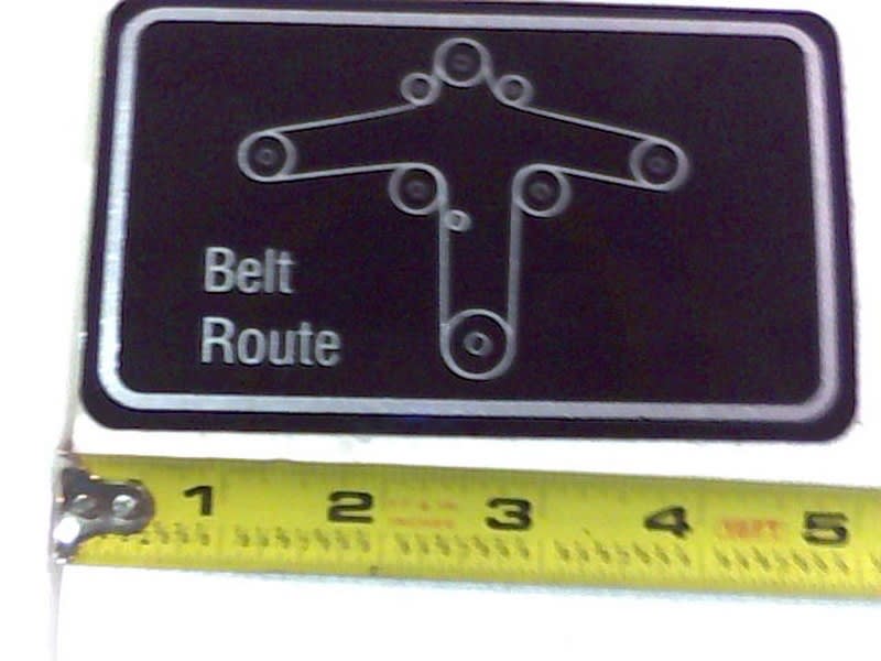 091-3309-00 Deck Belt Route Decal