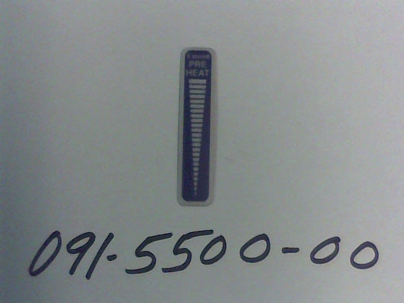 091-5500-00 Preheat Decal for Diesel