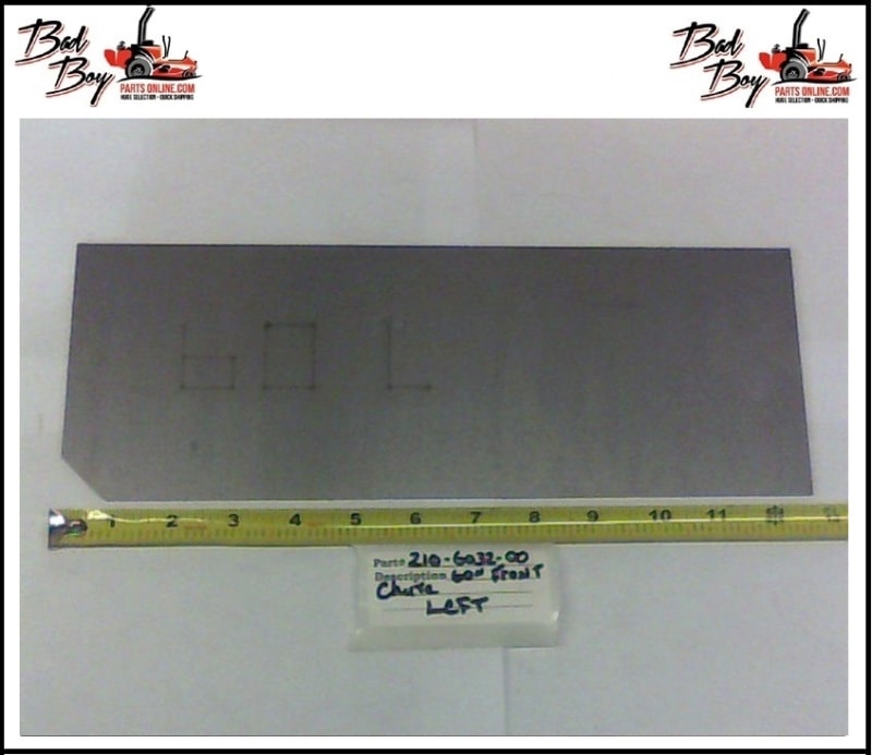 60 Front Chute Left - Bad Boy Part# 210-6032-00