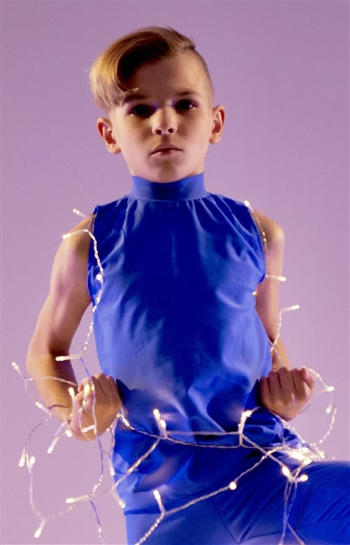 NEW - Boys/Mens Sleeveless Mock Neck Tank (Shiny Spandex)