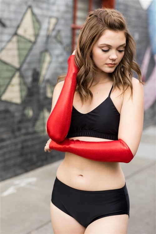 Short Biker Glove (Shiny Spandex)