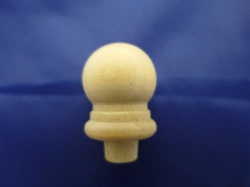 FINIAL 5/8" DIA. 15/16" TALL 1/4" TENON